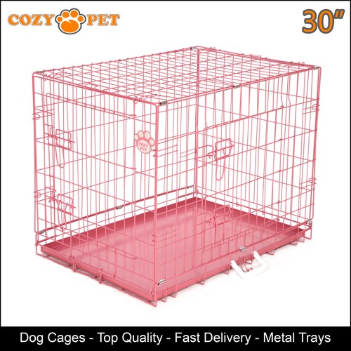 Dog cage pink by cozy - 30, in