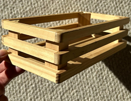 Wooden handmade slatted box - wooden,