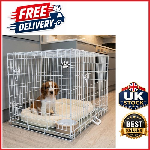 Folding dog crate - crate, with