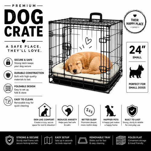 Small dog crate - dog,