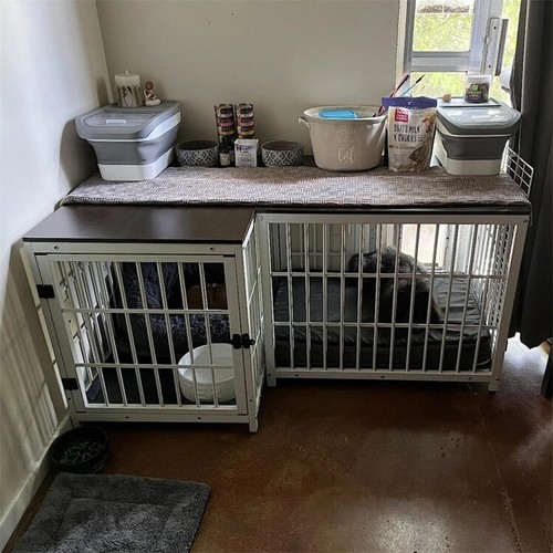 Dog crate furniture large - crate,