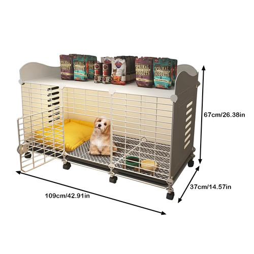 Dog crate end - end, table