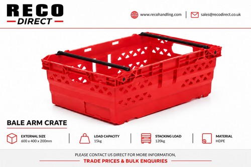 Bright red used bale arm - bright,