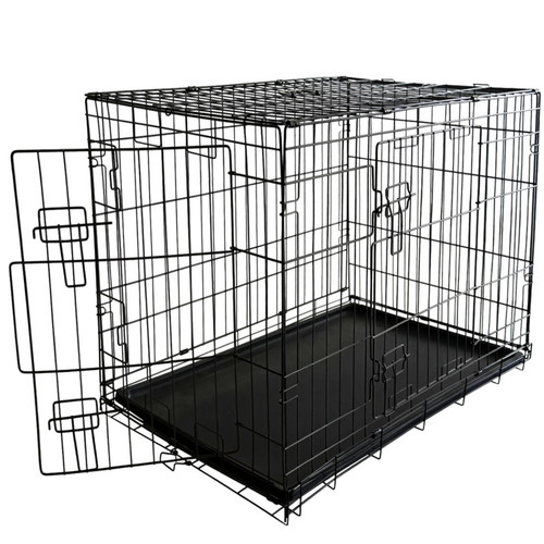 Black heavy duty dog crate - duty,