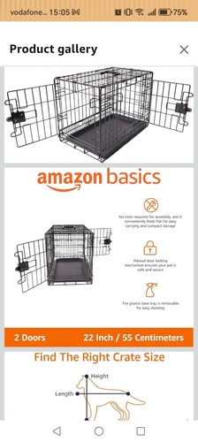 Metal dog crate - metal, tray