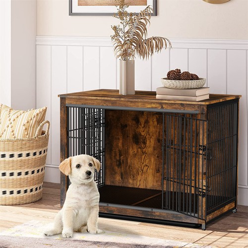 Solid wooden dog crate - wooden,