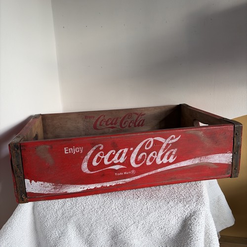Coca cola red wooden crate - coca,