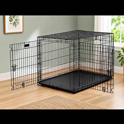 Folding steel wire dog - steel,