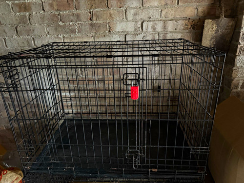 Black folding steel wire - wire, dog