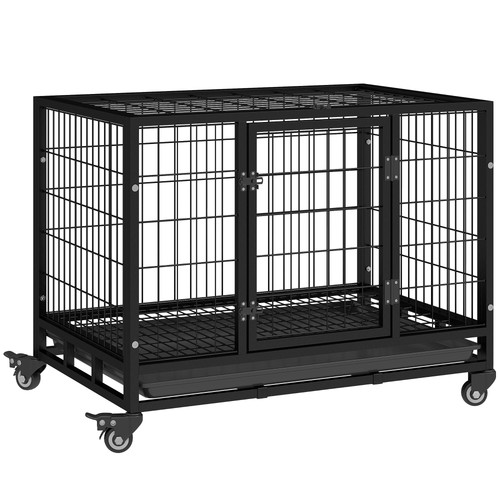 Pawhut metal kennel cage - pawhut, with