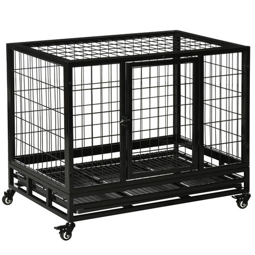 Pawhut metal kennel cage - metal,