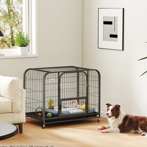 Pawhut heavy duty dog crate - dog,